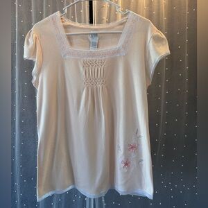 Aria Cream Floral Embroidered Blouse